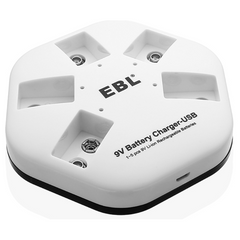 Batterioplader til fem 9volt batterier